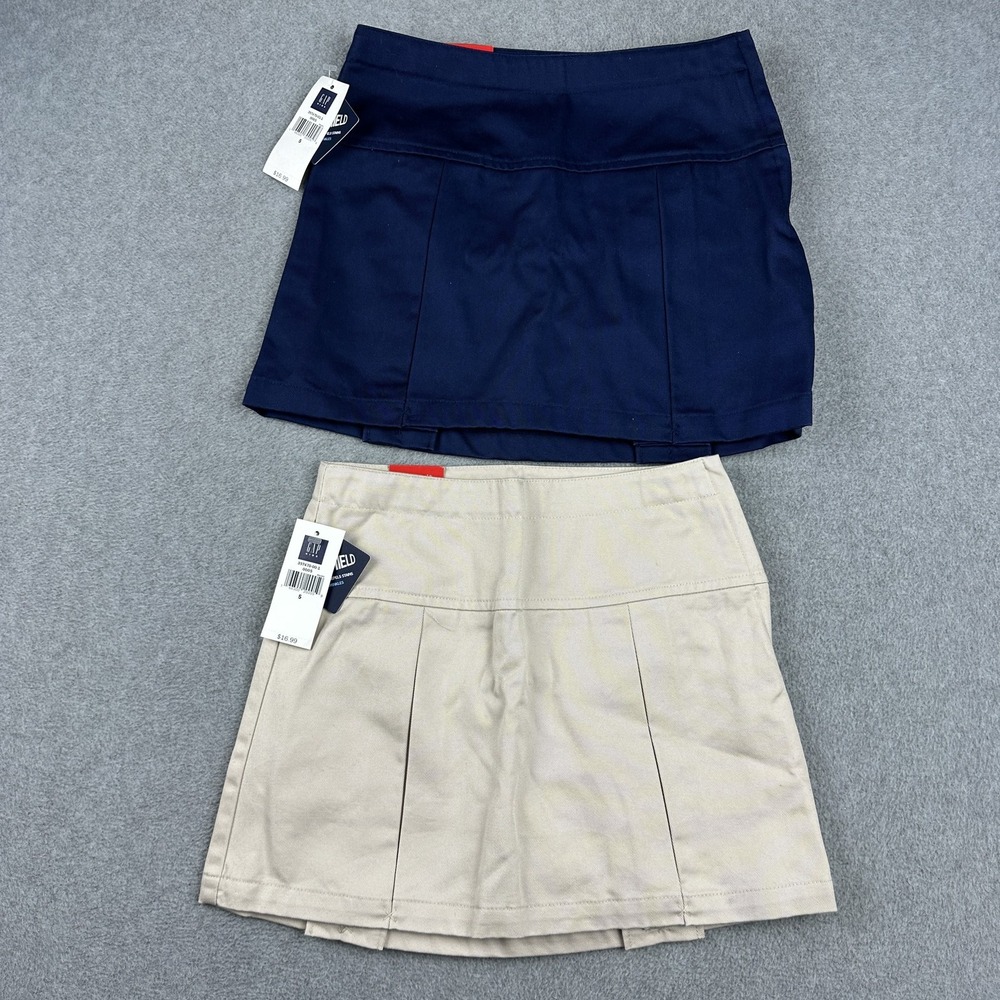 Gap Skort Girls Size 5 GAPSHIELD Stain Repellent School Uniform Khaki Navy Beige